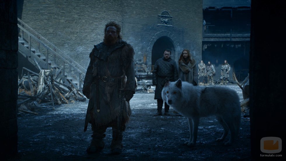 Tormund, Sam, Gilly y Fantasma en el 8x04 de 'Juego de tronos'
