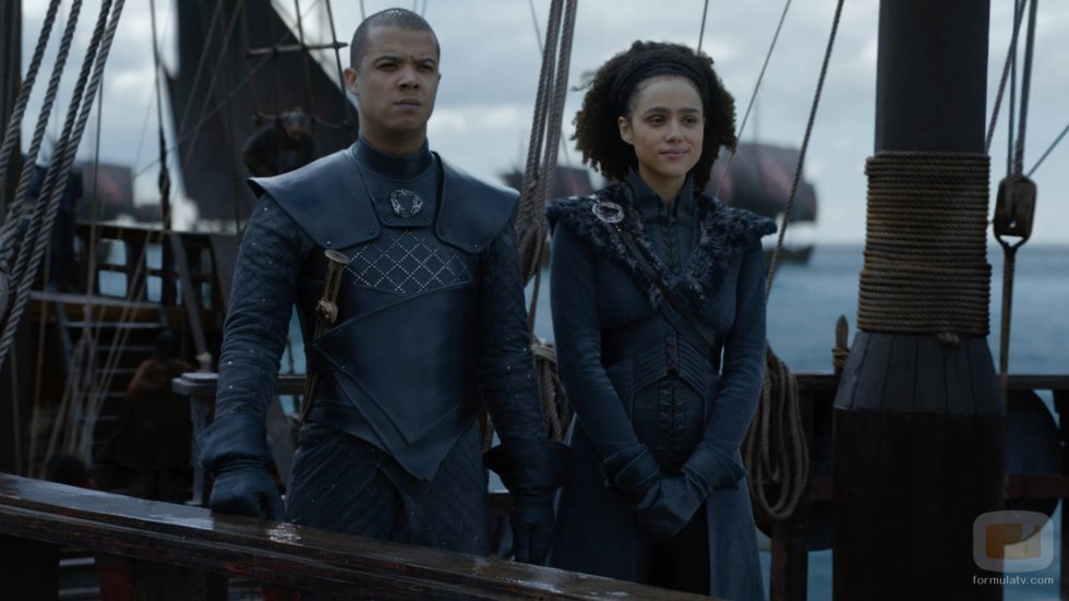 Gusano Gris y Missandei en el 8x04 de 'Juego de tronos'