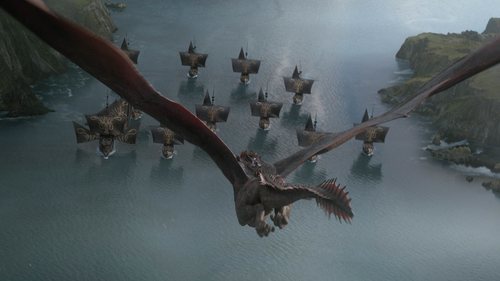 Daenerys y Drogon atacan la flota de Euron Geyjoy en el 8x04 de 'Juego de tronos'