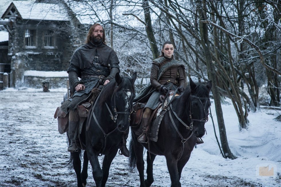 El Perro y Arya se marchan en el 8x04 de 'Juego de tronos'