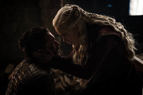 Jon Snow y Daenerys en el 8x04 de 'Juego de tronos'
