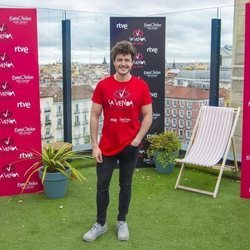 Miki Núñez, representante de España en Eurovisión 2019, posa en su despedida a Tel Aviv