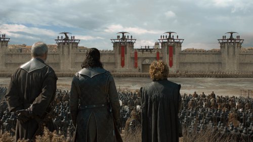 Ser Davos, Jon y Tyrion observan Desembarco del Rey en el 8x05 de 'Juego de Tronos'