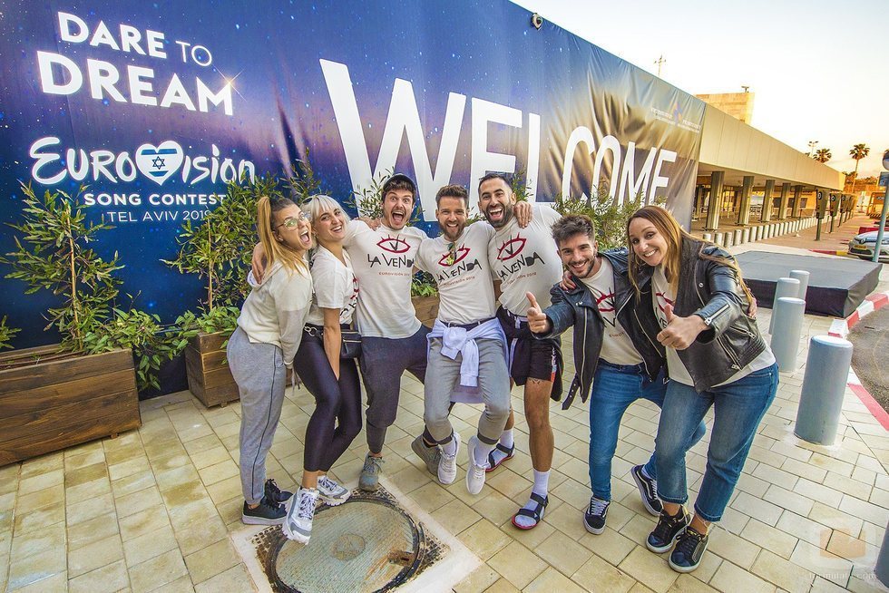 Miki Núñez llega junto a su equipo a Tel Aviv para participar en Eurovisión 2019