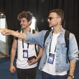 Miki Núñez emocionado al llegar a la Expo de Tel Aviv