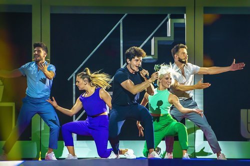 Miki Núñez, en su primer ensayo para Eurovisión 2019