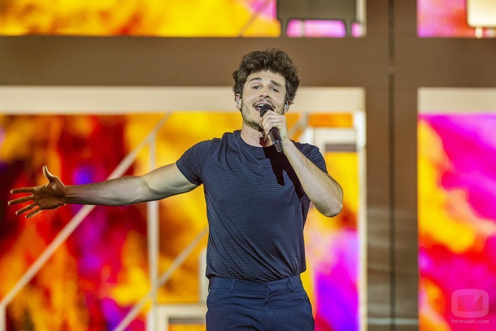 Miki Núñez, en su primer ensayo de "La Venda" para Eurovisión 2019