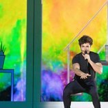 Miki Núñez durante el primer ensayo de "La Venda"