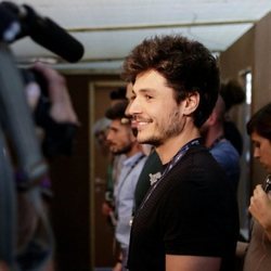 Miki Núñez en el backstage, en el primer ensayo de "La Venda" en Tel Aviv