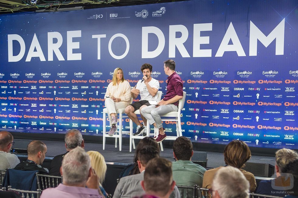 Primer encuentro de Miki Núñez con los medios internacionales del Festival de Eurovisión 2019