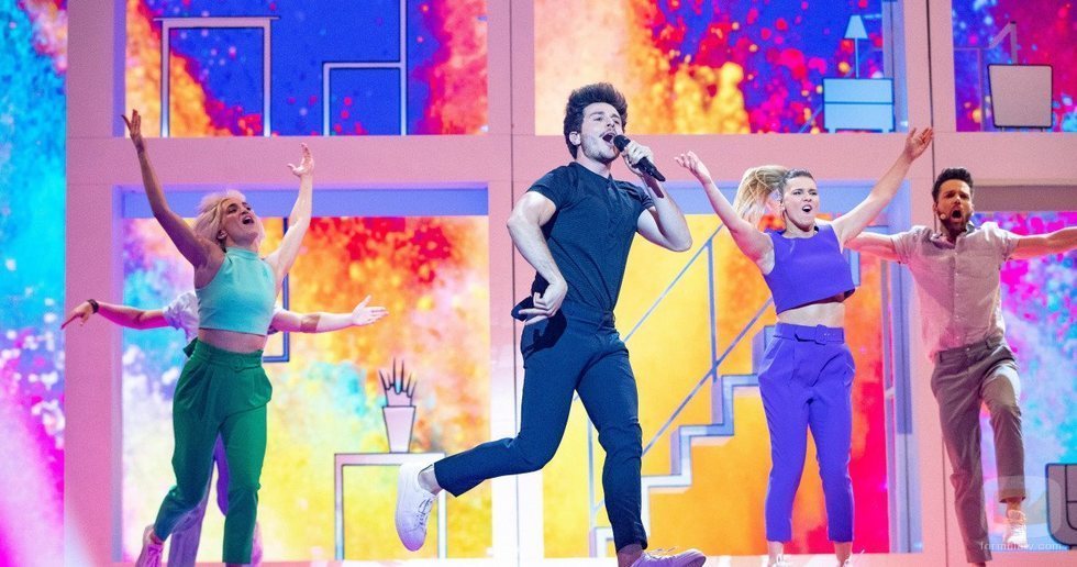 Miki Núñez durante los ensayos para el Festival de Eurovisión 2019