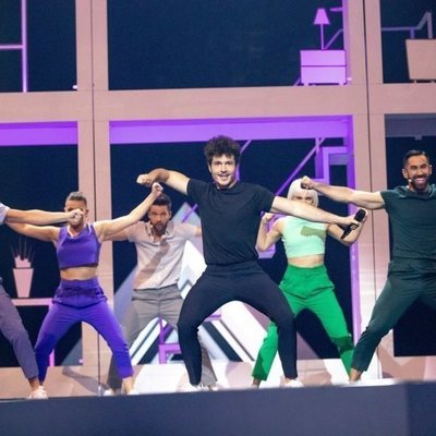 Miki Núñez en el segundo ensayo de "La Venda" para el festival de Eurovisión 2019