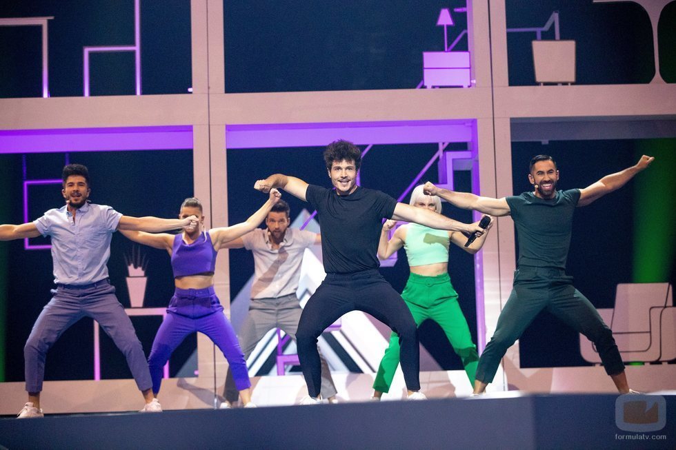 Miki Núñez en el segundo ensayo de "La Venda" para el festival de Eurovisión 2019