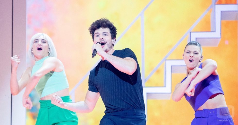 Miki Núñez en el segundo ensayo del Festival de Eurovisión 2019