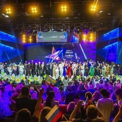 Foto de los 41 participantes del festival de Eurovisión 2019 en la Welcome Party