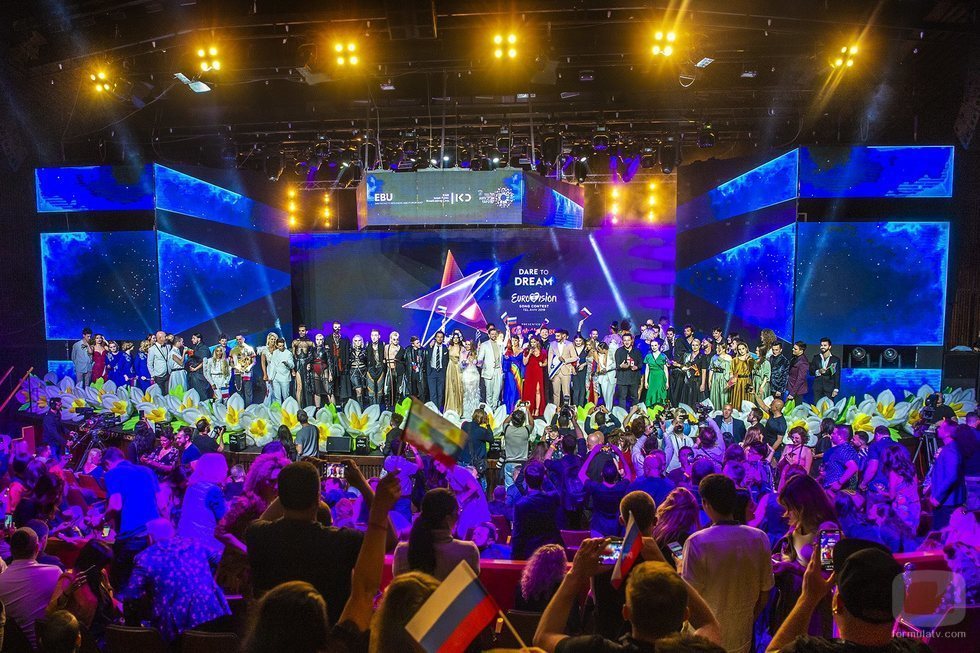 Foto de los 41 participantes del festival de Eurovisión 2019 en la Welcome Party