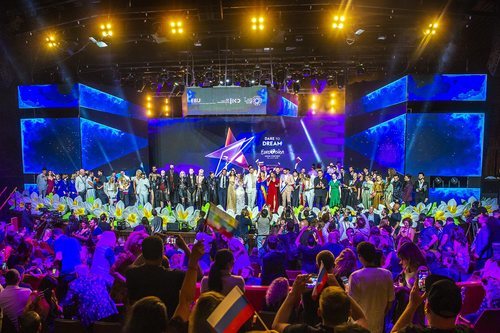 Foto de los 41 participantes del festival de Eurovisión 2019 en la Welcome Party
