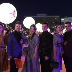 El grupo D-Moll, en la alfombra naranja de Eurovisión 2019
