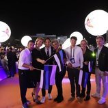 Victor Crone y su equipo, en la alfombra naranja de Eurovisión 2019