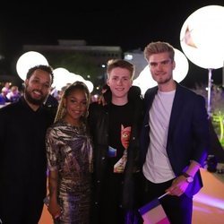 Eliot y su equipo, en la alfombra naranja de Eurovisión 2019