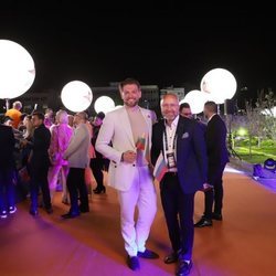 Jurij Veklenko y su equipo, en la alfombra naranja de Eurovisión 2019