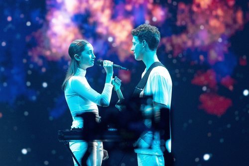 Zala Kralj y Gašper Šantl, representantes de Eslovenia, en la Semifinal 1 de Eurovisión 2019