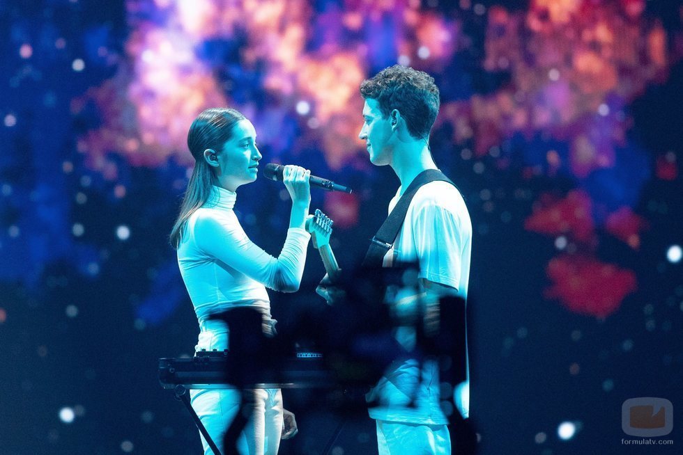 Zala Kralj y Gašper Šantl, representantes de Eslovenia, en la Semifinal 1 de Eurovisión 2019