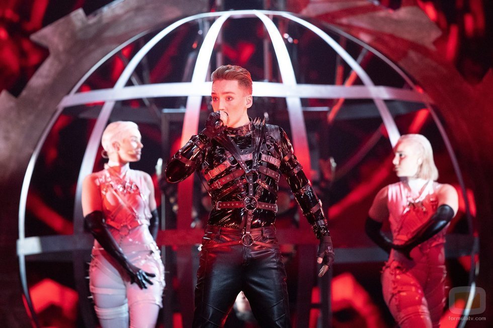 Hatari, representantes de Islandia, en la Semifinal 1 de Eurovisión 2019