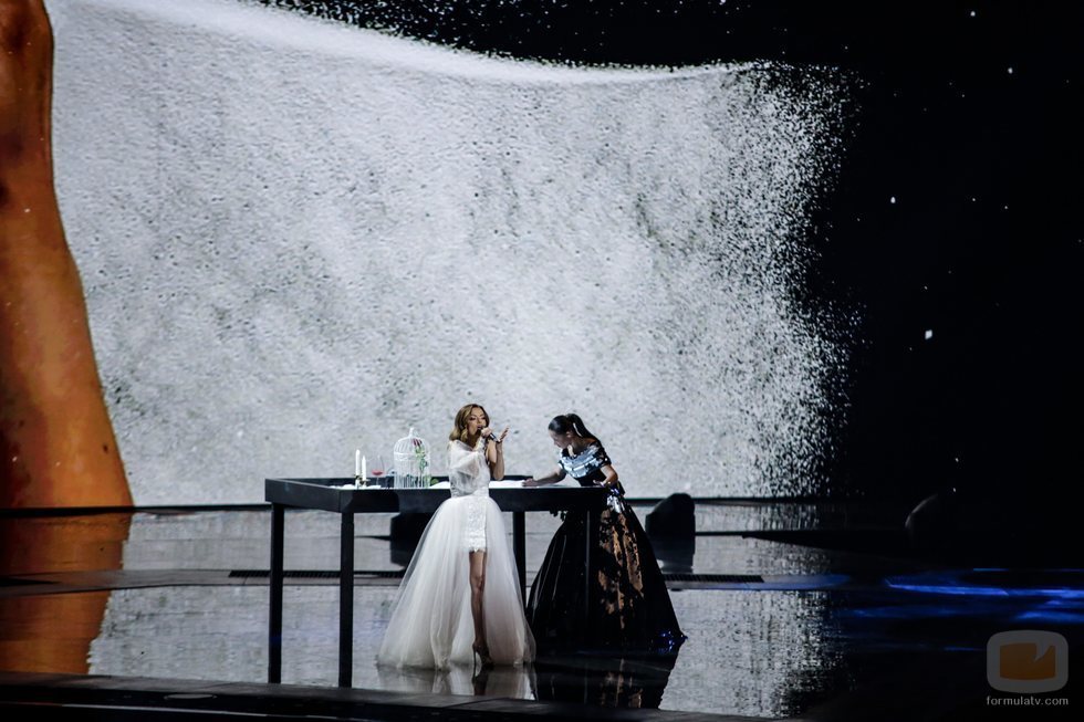 Anna Odobescu, representante de Moldavia, en la Semifinal 2 de Eurovisión 2019