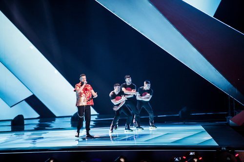 Mahmood, representante de Italia, en la Semifinal 2 de Eurovisión 2019