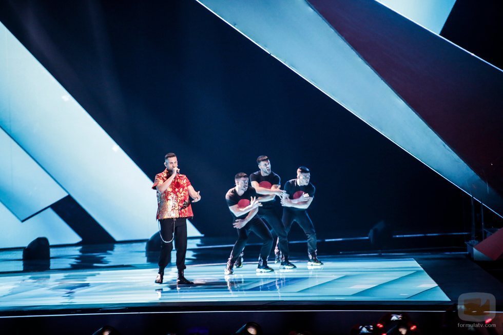 Mahmood, representante de Italia, en la Semifinal 2 de Eurovisión 2019