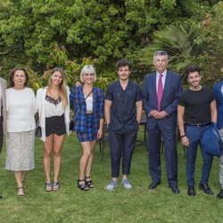 Miki Núñez y la delegación española, en la residencia del embajador de España en Israel