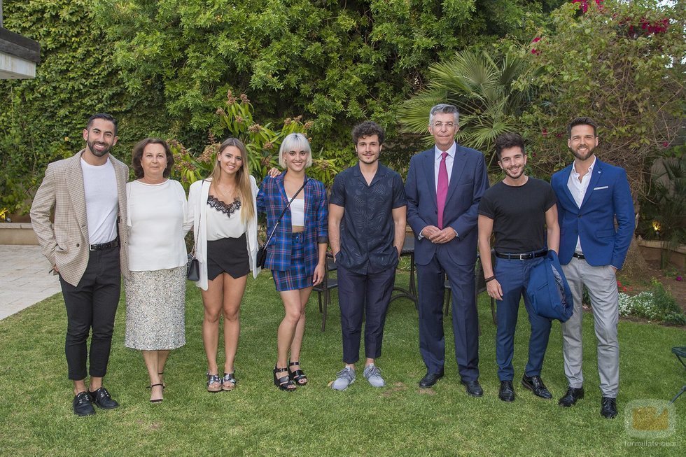 Miki Núñez y la delegación española, en la residencia del embajador de España en Israel