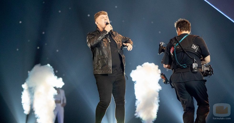 Michael Rice, representante de Reino Unido, en la Gran Final de Eurovisión 2019