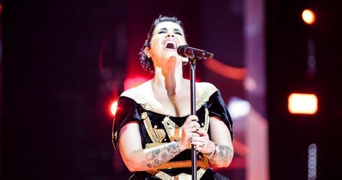 Jonida Maliqi, representante de Albania, en la Gran Final de Eurovisión 2019