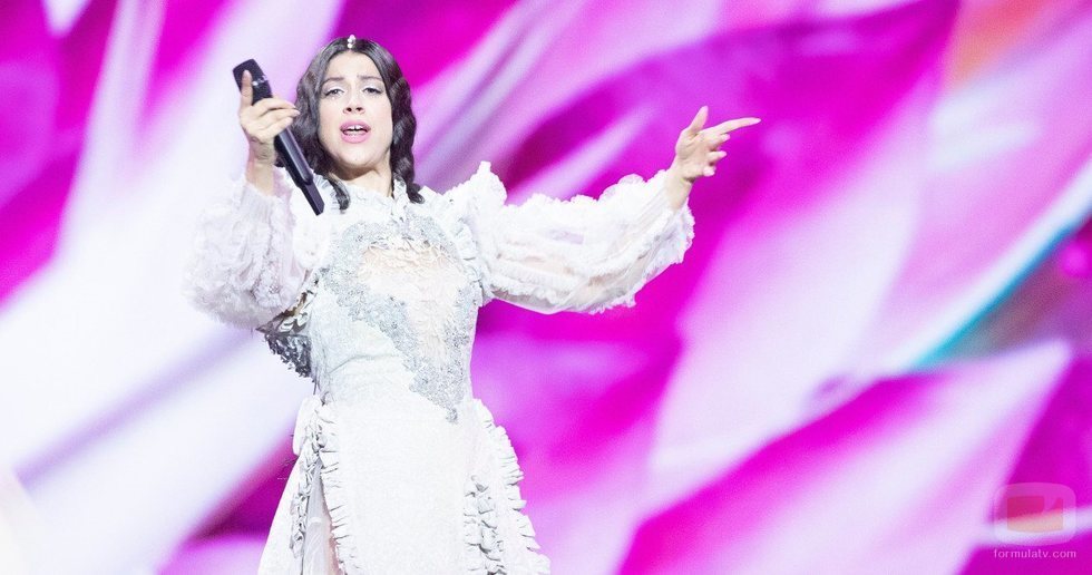 Katerine Duska, representante de Grecia, en la Gran Final de Eurovisión 2019