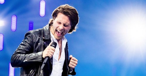 Victor Crone, representante de Estonia, en la Gran Final de Eurovisión 2019
