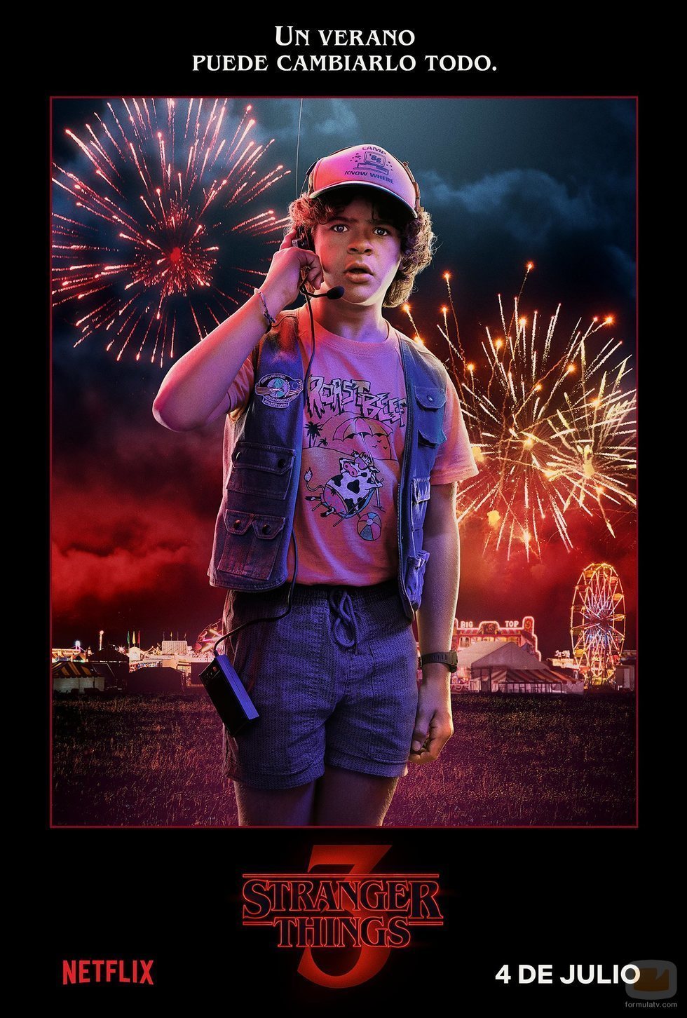 Póster individual de Dustin Henderson para la tercera temporada de 'Stranger Things'