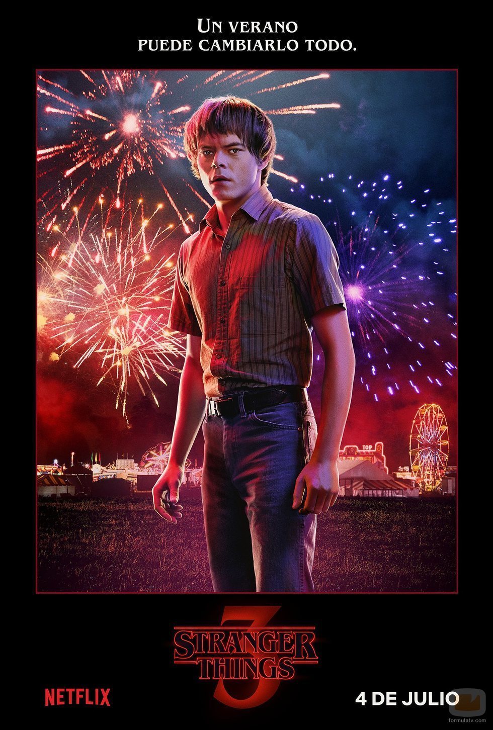 Póster individual de Jonathan Byers para la tercera temporada de 'Stranger Things'