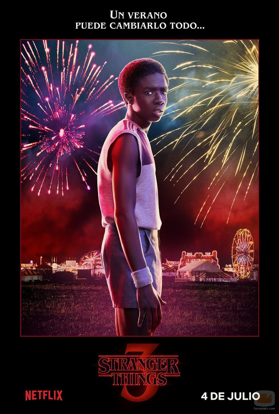 Póster individual de Lucas Sinclair para la tercera temporada de 'Stranger Things'