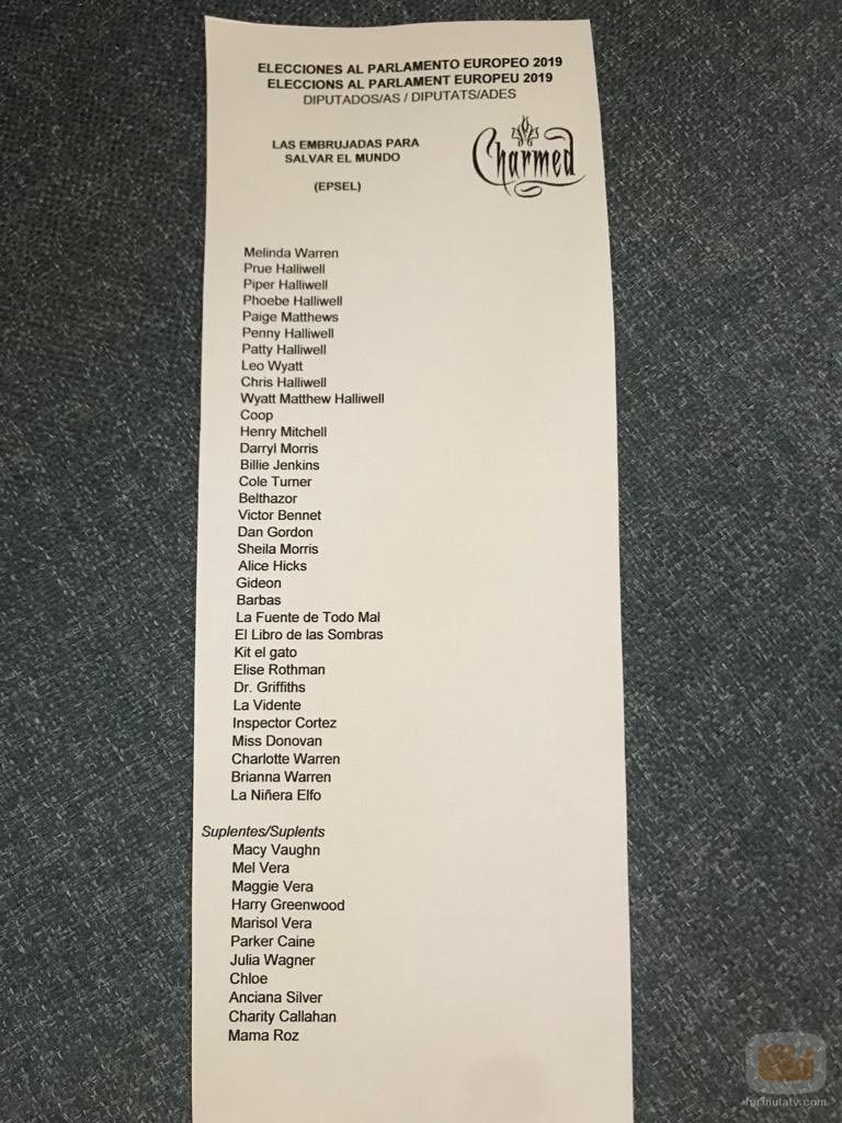 Papeleta de 'Embrujadas' para las elecciones municipales de Barcelona