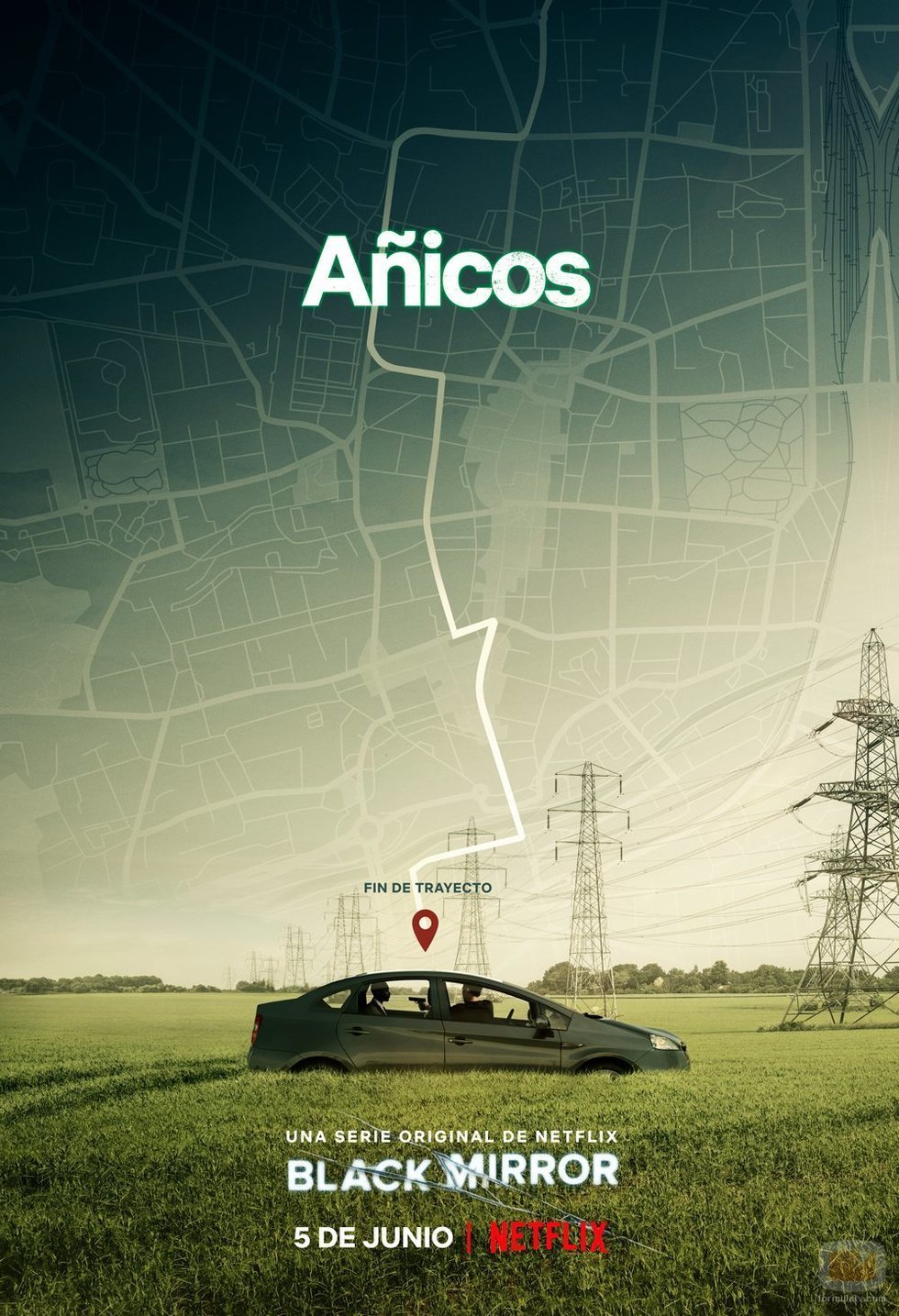 Póster oficial de "Añicos", capítulo de la quinta temporada de 'Black Mirror'