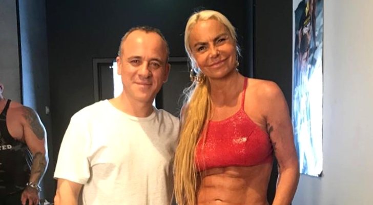 Javier Gutiérrez y Leticia Sabater en el rodaje de la tercera temporada de 'Vergüenza'