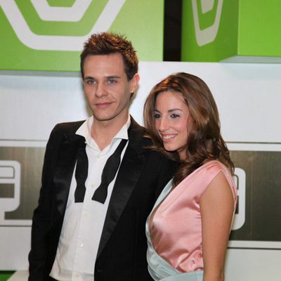 Christian Gálvez y Almudena Cid posan en la Gala TP de Oro 2008