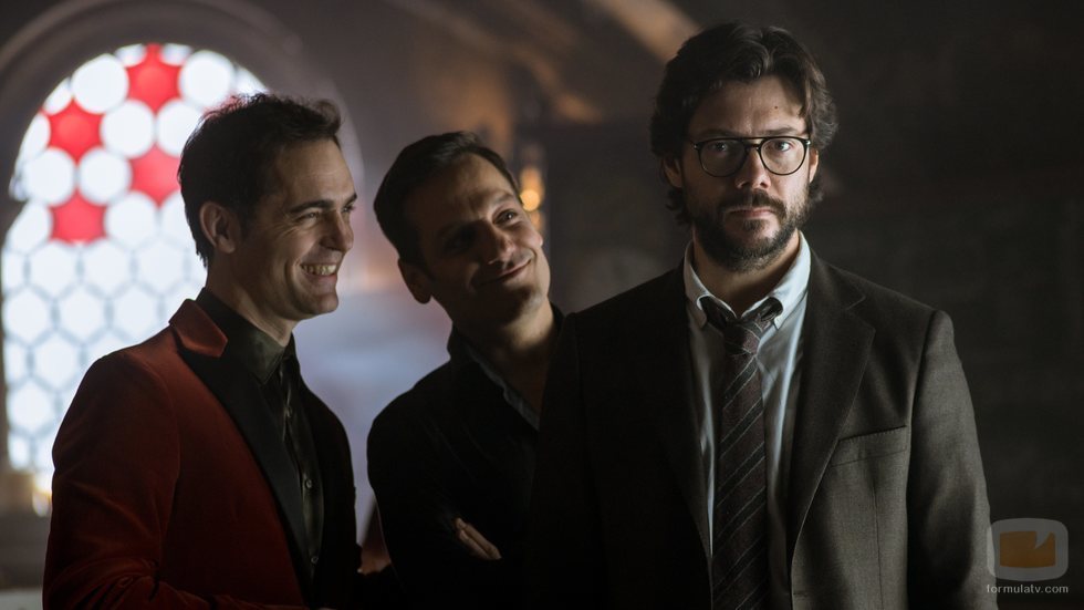 Berlín, El Ingeniero y El Profesor en la tercera temporada de 'La Casa de Papel'