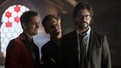 Berlín, El Ingeniero y El Profesor en la tercera temporada de 'La Casa de Papel'