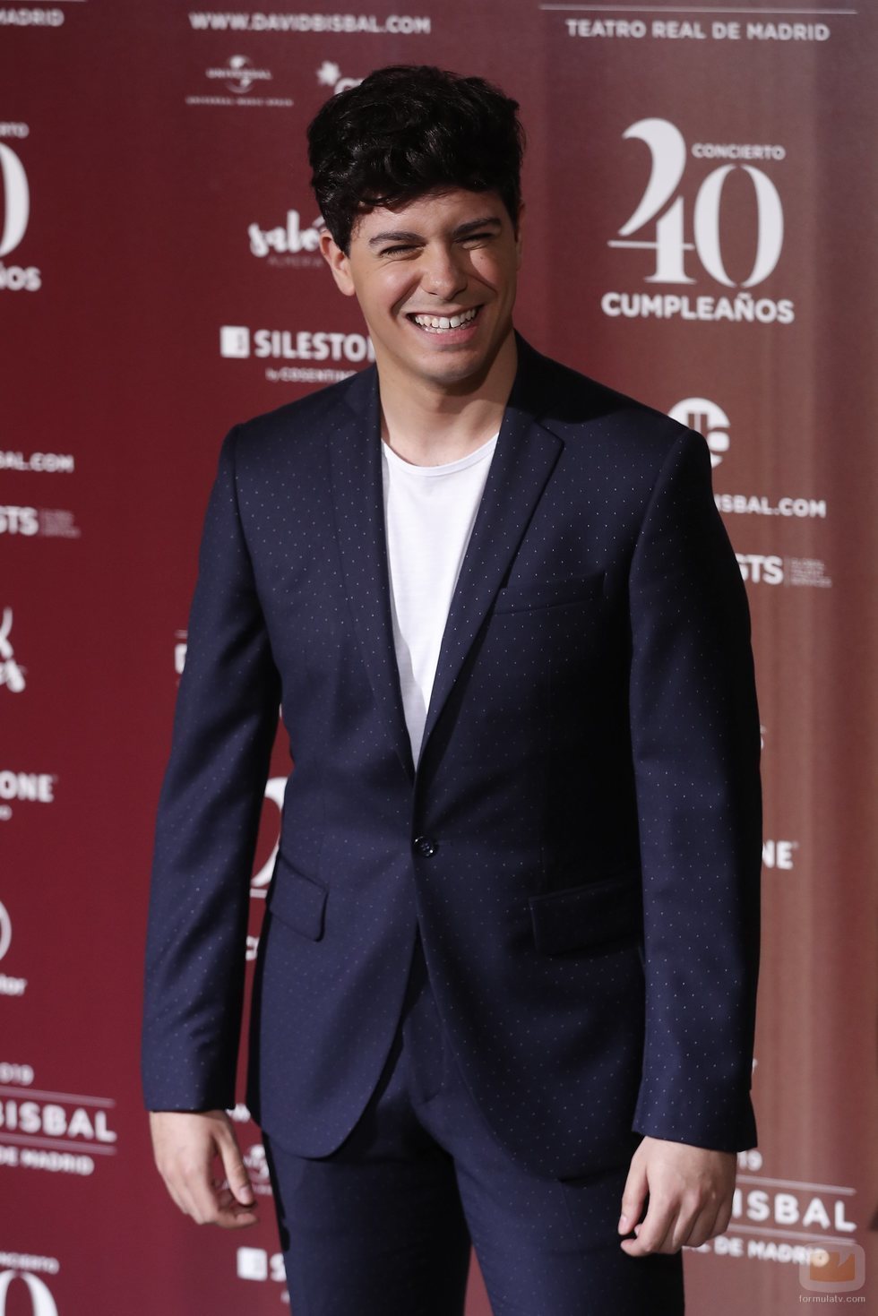 Alfred García en el concierto del 40º cumpleaños de David Bisbal