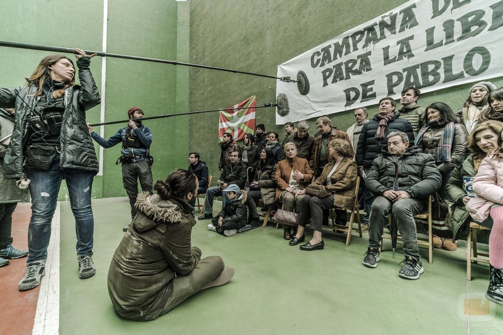 'En el corredor de la muerte' graba una escena en un frontón
