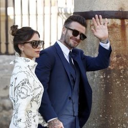 Victoria y David Beckham en la boda de Pilar Rubio y Sergio Ramos