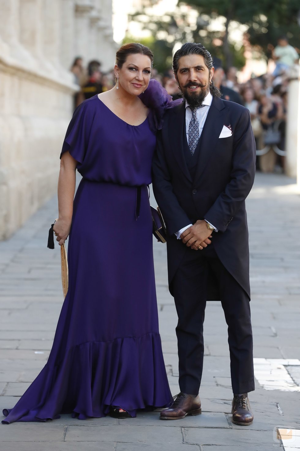 Niña Pastori en la boda de Pilar Rubio y Sergio Ramos